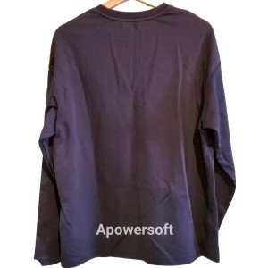 二手奢侈品miumiu藏青色綿質上衣(9.9新, 肩55胸57長63)-編號S30