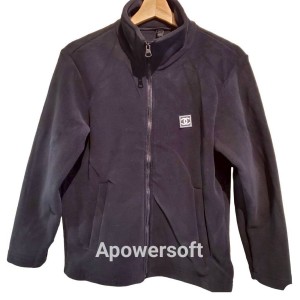 二手奢侈品Chanel香奈兒黑色綿製短外套(9.9新, 肩44胸48長58)-編號S36