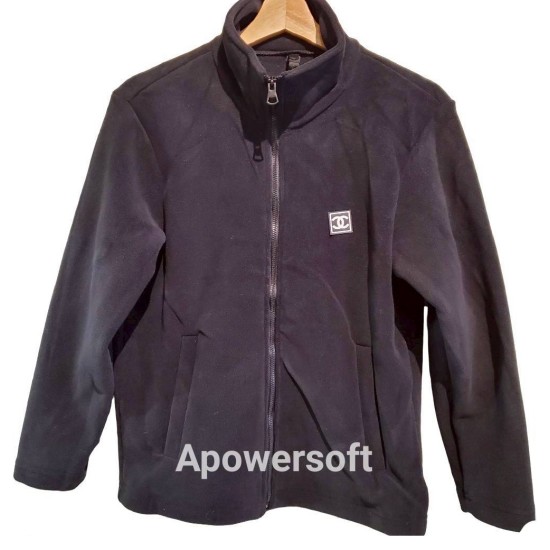 二手奢侈品Chanel香奈兒黑色綿製短外套(9.9新, 肩44胸48長58)-編號S36