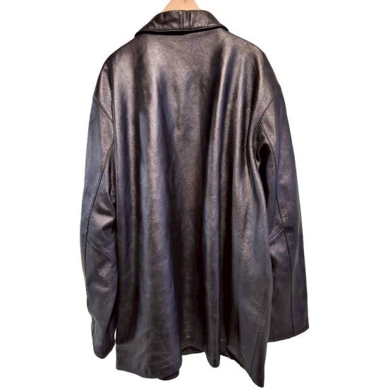 二手奢侈品愛瑪仕Hermès小牛皮外套 (9.9新, 肩50胸58長85)-編號S40