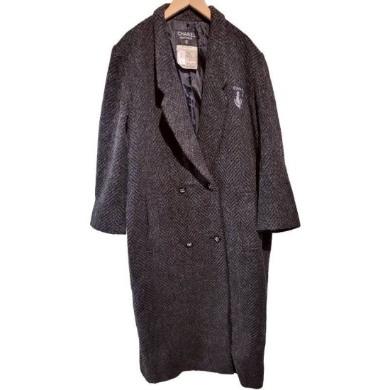 香奈兒CHANEL羊毛西裝外套(9.9新, 肩44胸56長123)-編號S41