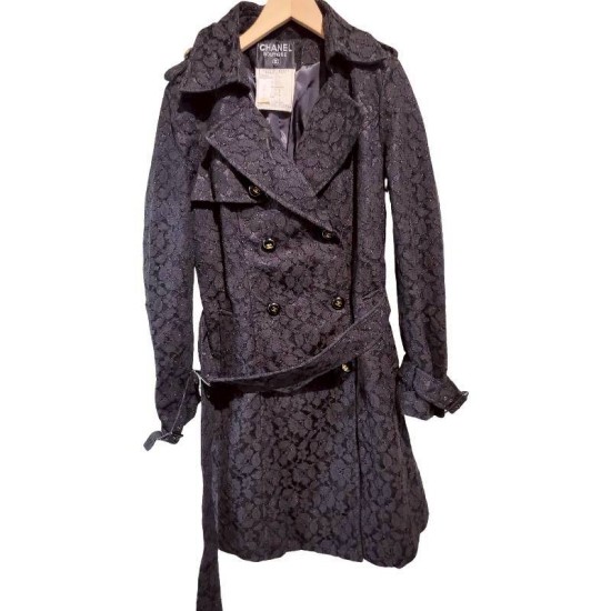 香奈兒CHANEL蕾絲外套 (9.9新, 肩38胸46長96)-編號S43