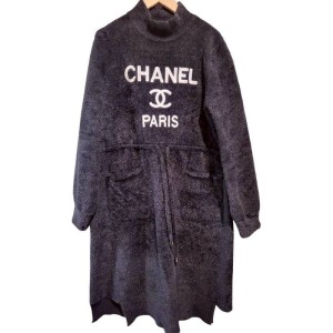 二手奢侈品香奈兒CHANEL羊絨洋裝(9.9新, 肩38胸48長103)-編號S44