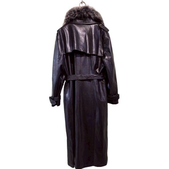 二手奢侈品香奈兒蛋白皮外套 (9.9新, 肩40胸50長122)-編號S46