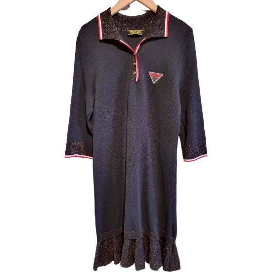 二手奢侈品Prada普拉達黑色針織洋裝(9.9新, 肩38胸40長88)-編號S55