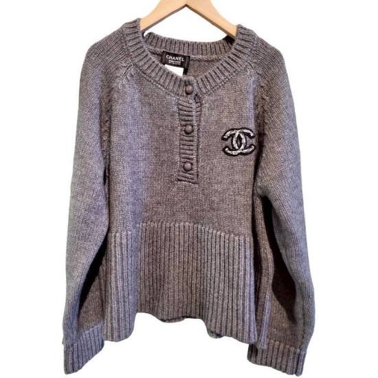 二手奢侈品香奈兒Chanel毛衣 (9.9新, 肩48胸52長55)-編號S56