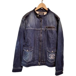 二手奢侈品香奈兒CHANEL牛仔夾克  (9.9新, 肩45胸50長67)-編號S61