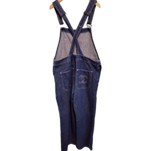 二手奢侈品香奈兒CHANEL藍色牛仔吊帶褲 (9.9新, 40胸40長128)-編號S62