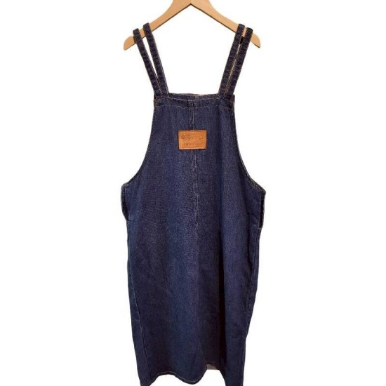 二手奢侈品LV路易威登藍色牛仔吊帶裙 (9.9新, 40胸45長110)-編號S63