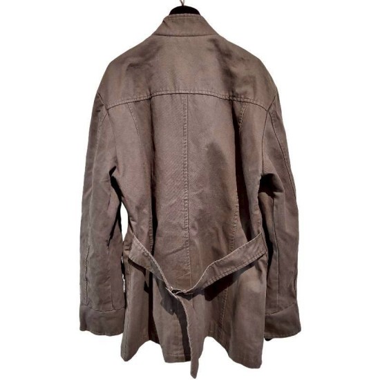 二手奢侈品香奈兒CHANEL卡其色軍裝夾克 (9.9新, 肩48胸56長82)-編號S65