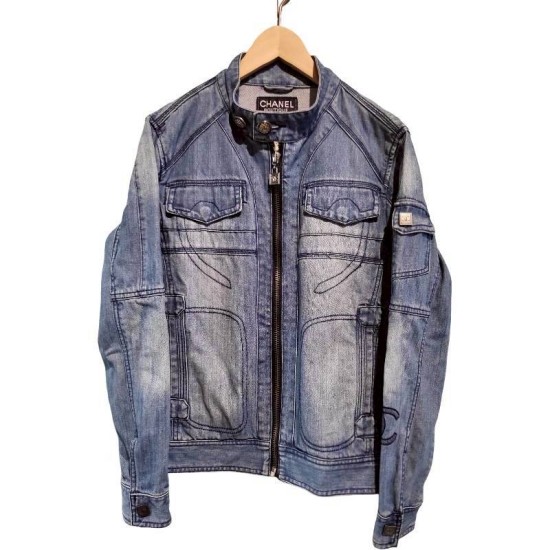 二手奢侈品香奈兒Chanel牛仔夾克 (9.9新, 肩40胸50長62)-編號S81