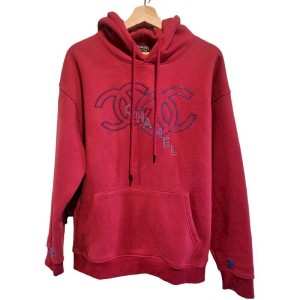 二手奢侈品香奈兒Chanel連帽衛衣連帽衫 (9.9新, 肩60胸70長70)-編號S83