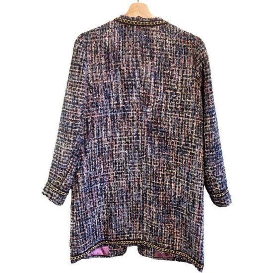 二手奢侈品香奈兒Chanel精品店的粗花呢夾克外套 (9.9新, 肩38胸50長90)-編號S84