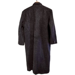 二手奢侈品香奈兒Chanel的深灰色人字紋羊毛大衣 (9.9新, 肩40胸50長122)-編號S85