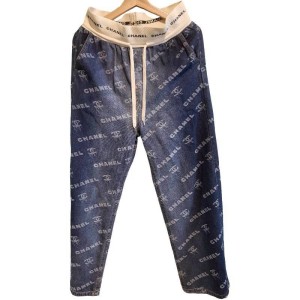 二手奢侈品香奈兒Chanel牛仔長褲 (9.9新,腰36有彈性臀50長106)-編號S98