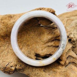 【肌容雪】天然緬甸A貨烏雞撒金翡翠特色手鐲 編號100 (鐲寬 58.9mm#19號)