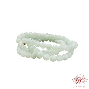 【肌容雪】緬甸天然A貨翡翠冰芙蓉綠翡翠三圈珠串編號442