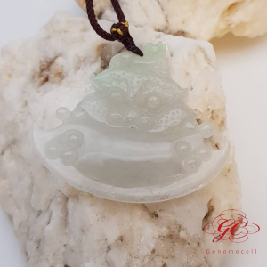 【肌容雪】天然緬甸A貨冰翡翠斧頭吊墬 編號500