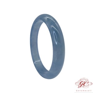 【肌容雪】緬甸天然A貨翡翠冰海藍翡翠手鐲 編號562  (鐲寬59.4mm #19號)