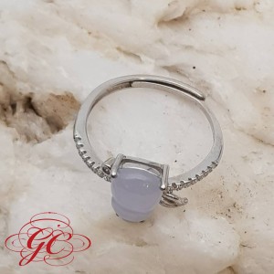 【肌容雪】天然緬甸A貨粉紫翡翠葫蘆戒指 編號646