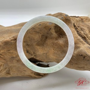 【肌容雪】緬甸天然A貨翡翠冰春彩叮噹手鐲 編號772 (鐲寬56.6mm #18號)