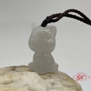 【肌容雪】天然緬甸招財貓翡翠吊飾 (款) 編號16 