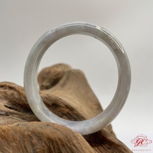 【肌容雪】天然緬甸A貨紫底飄花翡翠貴妃手鐲 編號126 (鐲寬52.3mm #17號)