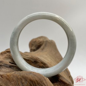 【肌容雪】天然緬甸A貨春彩飄花翡翠特色手鐲 編號128 (寬54.8mm #18號)
