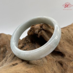 【肌容雪】天然緬甸A貨春彩飄花翡翠特色手鐲 編號128 (寬54.8mm #18號)