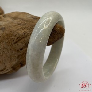 【肌容雪】天然緬甸A貨春彩翡翠特色手鐲 編號129 (鐲寬57.7mm #18.5號)