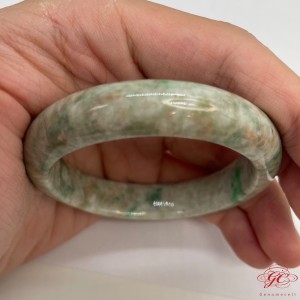【肌容雪】天然緬甸A貨多彩翡翠特色手鐲 編號143 (鐲寬54.7mm #17.5號)