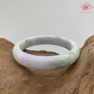 【肌容雪】天然緬甸A貨春彩多色翡翠特色手鐲 編號153 (鐲寬54.7mm #17.5號)