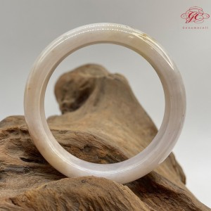 【肌容雪】天然緬甸A貨白底灑金翡翠特色美鐲 編號179 (鐲寬53.5mm #17號)
