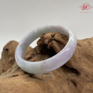 【肌容雪】天然緬甸A貨粉春烏雞翡翠特色手鐲 編號186 (鐲寬58.8mm #19號)