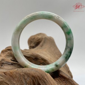 【肌容雪】天然緬甸A貨福祿壽喜多色翡翠手鐲 編號187 (鐲寬54.4mm #17.5號)