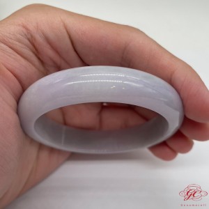 【肌容雪】天然緬甸A貨粉春翡翠手鐲 編號190 (鐲寬57.1mm #18.5號)