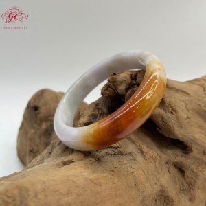 【肌容雪】天然緬甸A貨紅翡翠特色手鐲 編號199 (鐲寬57.9mm  #19號)