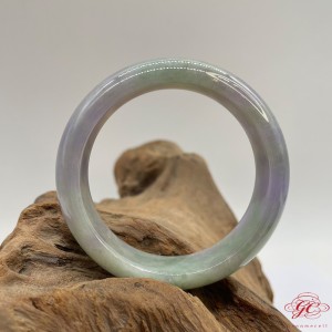 【肌容雪】天然緬甸A貨糯冰紫春煥彩翡翠手鐲 編號237 (鐲寬 54.8mm #17.5號)