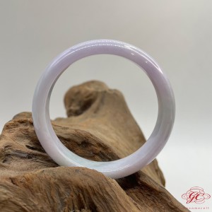 【肌容雪】天然緬甸A貨春帶彩翡翠手鐲 編號244 (鐲寬 54.5mm #17.5號)