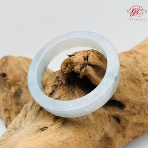 【肌容雪】天然緬甸翡翠手鐲A貨冰飄花方鐲 編號249 (鐲寬55.7mm #18號)