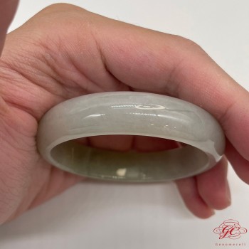 【肌容雪】天然緬甸A貨冰糖雪梨翡翠手鐲 編號261 (鐲寬 57.4mm #18.5號)