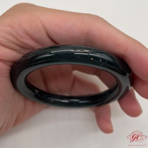【肌容雪】天然緬甸A貨藍水之謎孔雀藍翡翠手鐲 編號263 (鐲寬 56mm  #18號)