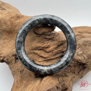 【肌容雪】天然緬甸A貨烏雞胖圓條翡翠美鐲 編號291 (鐲寬 56.4mm #18號)