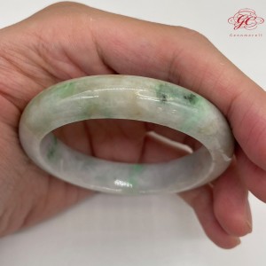 【肌容雪】天然緬甸A貨冰炫彩翡翠美鐲 編號293 (鐲寬 55.4mm #18號)
