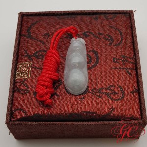 【肌容雪】天然緬甸翡翠碗豆吊飾 編號325