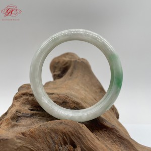 【肌容雪】天然緬甸A貨白底青翡翠美鐲 編號410(鐲寬58.2mm #19號)