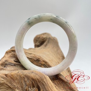 【肌容雪】天然緬甸A貨多色煥彩翡翠特色手鐲 編號526 (鐲寬55.9mm #18號)
