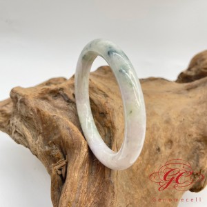 【肌容雪】天然緬甸A貨多色煥彩翡翠特色手鐲 編號526 (鐲寬55.9mm #18號)