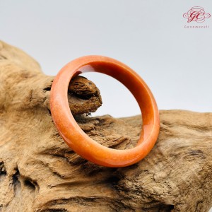 【肌容雪】天然緬甸A貨紅翡翠手鐲 編號590(鐲寬 55.6mm #18號)
