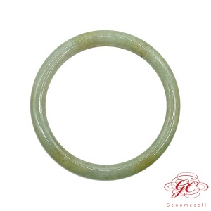 【肌容雪】緬甸天然A貨翡翠冰芹飄花翡翠手鐲編號716(鐲寬59.5mm #19號  )